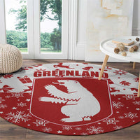 Greenland Christmas Round Carpet Land of Ice Heart of Fire - Wonder Print Shop