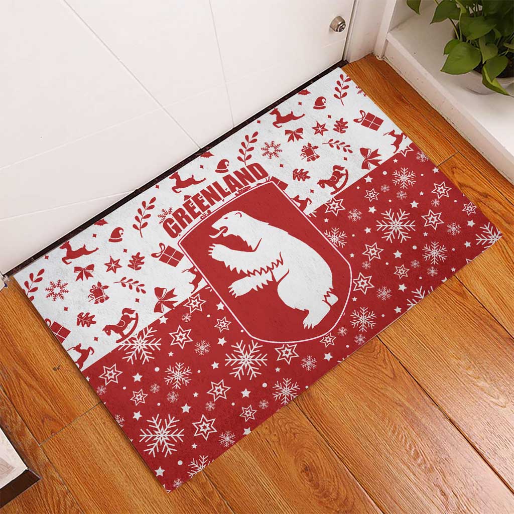 Greenland Christmas Rubber Doormat Land of Ice Heart of Fire - Wonder Print Shop