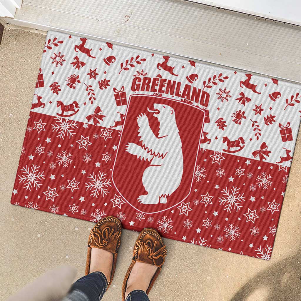 Greenland Christmas Rubber Doormat Land of Ice Heart of Fire - Wonder Print Shop