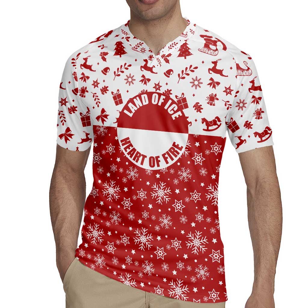 Greenland Christmas Rugby Jersey Land of Ice Heart of Fire - Wonder Print Shop