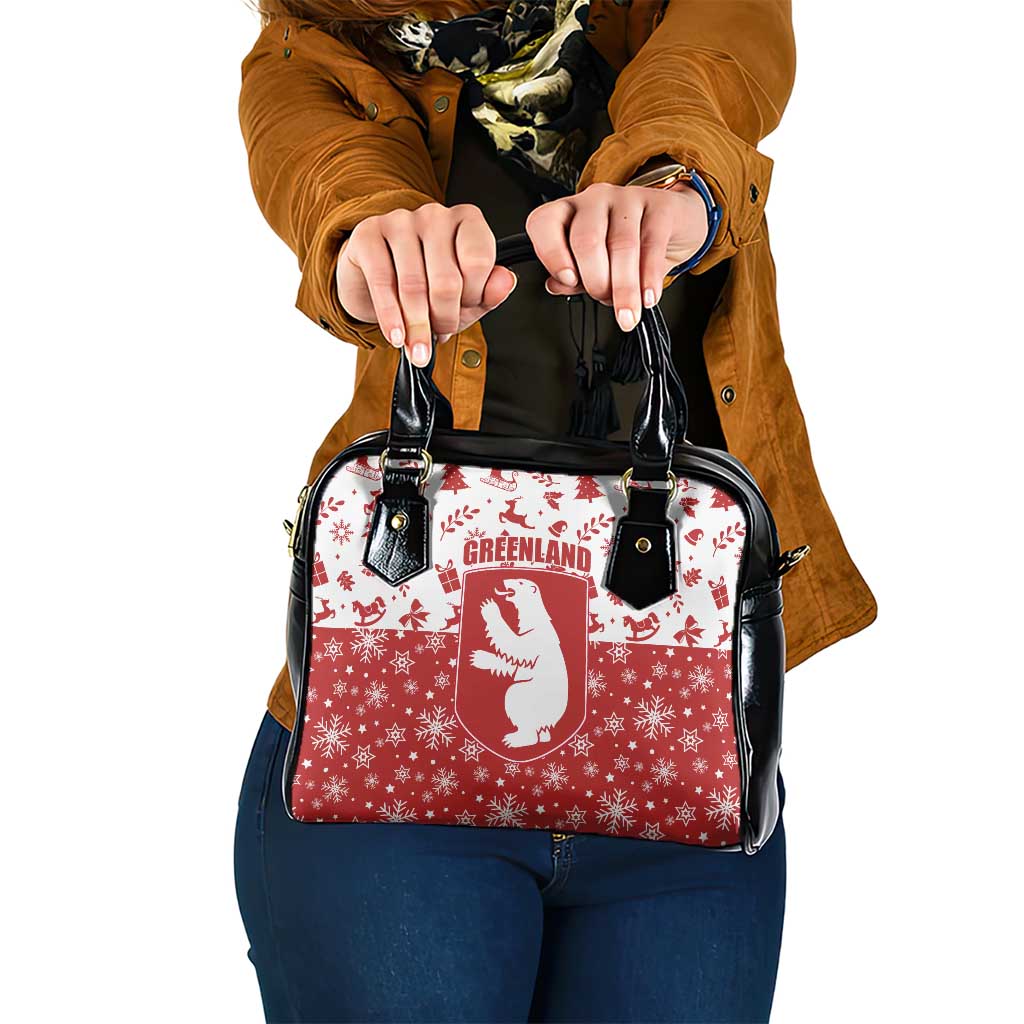 Greenland Christmas Shoulder Handbag Land of Ice Heart of Fire - Wonder Print Shop