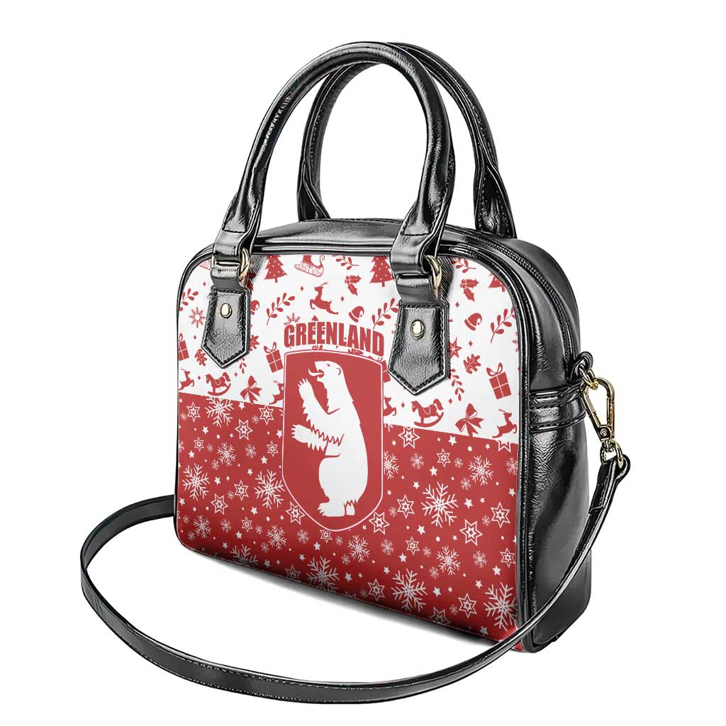 Greenland Christmas Shoulder Handbag Land of Ice Heart of Fire - Wonder Print Shop