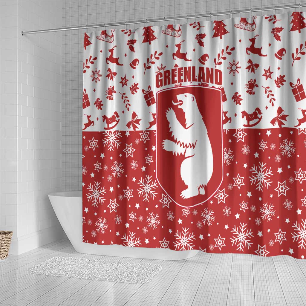 Greenland Christmas Shower Curtain Land of Ice Heart of Fire - Wonder Print Shop