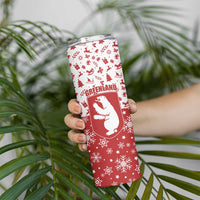 Greenland Christmas Skinny Tumbler Land of Ice Heart of Fire - Wonder Print Shop