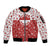Greenland Christmas Sleeve Zip Bomber Jacket Land of Ice Heart of Fire - Wonder Print Shop