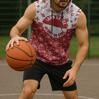 Greenland Christmas Sleeveless Hoodie Land of Ice Heart of Fire - Wonder Print Shop