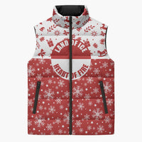 Greenland Christmas Sleeveless Puffer Jacket Land of Ice Heart of Fire - Wonder Print Shop