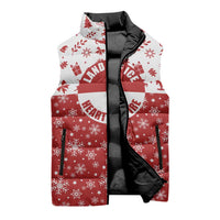 Greenland Christmas Sleeveless Puffer Jacket Land of Ice Heart of Fire - Wonder Print Shop