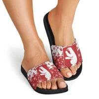 Greenland Christmas Slide Sandals Land of Ice Heart of Fire - Wonder Print Shop