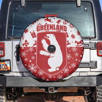 Greenland Christmas Spare Tire Cover Land of Ice Heart of Fire - Wonder Print Shop