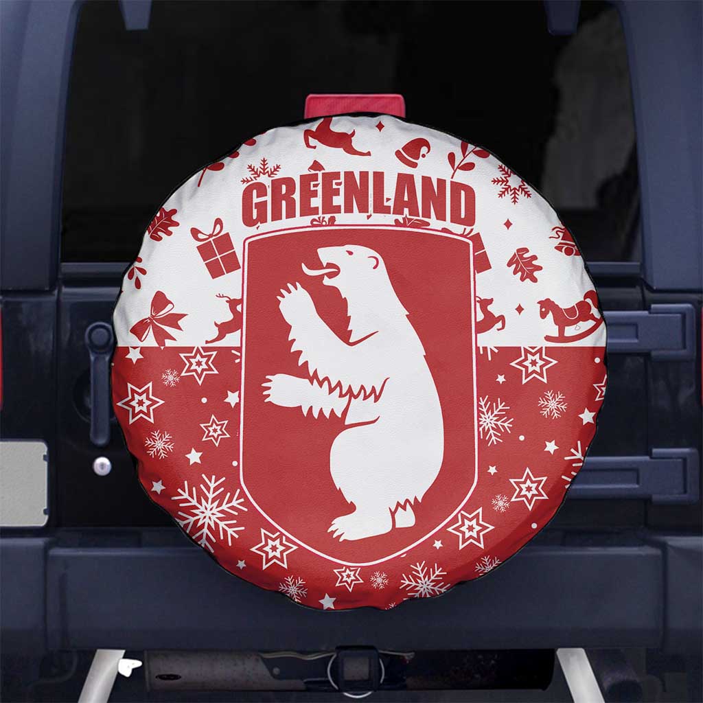 Greenland Christmas Spare Tire Cover Land of Ice Heart of Fire - Wonder Print Shop