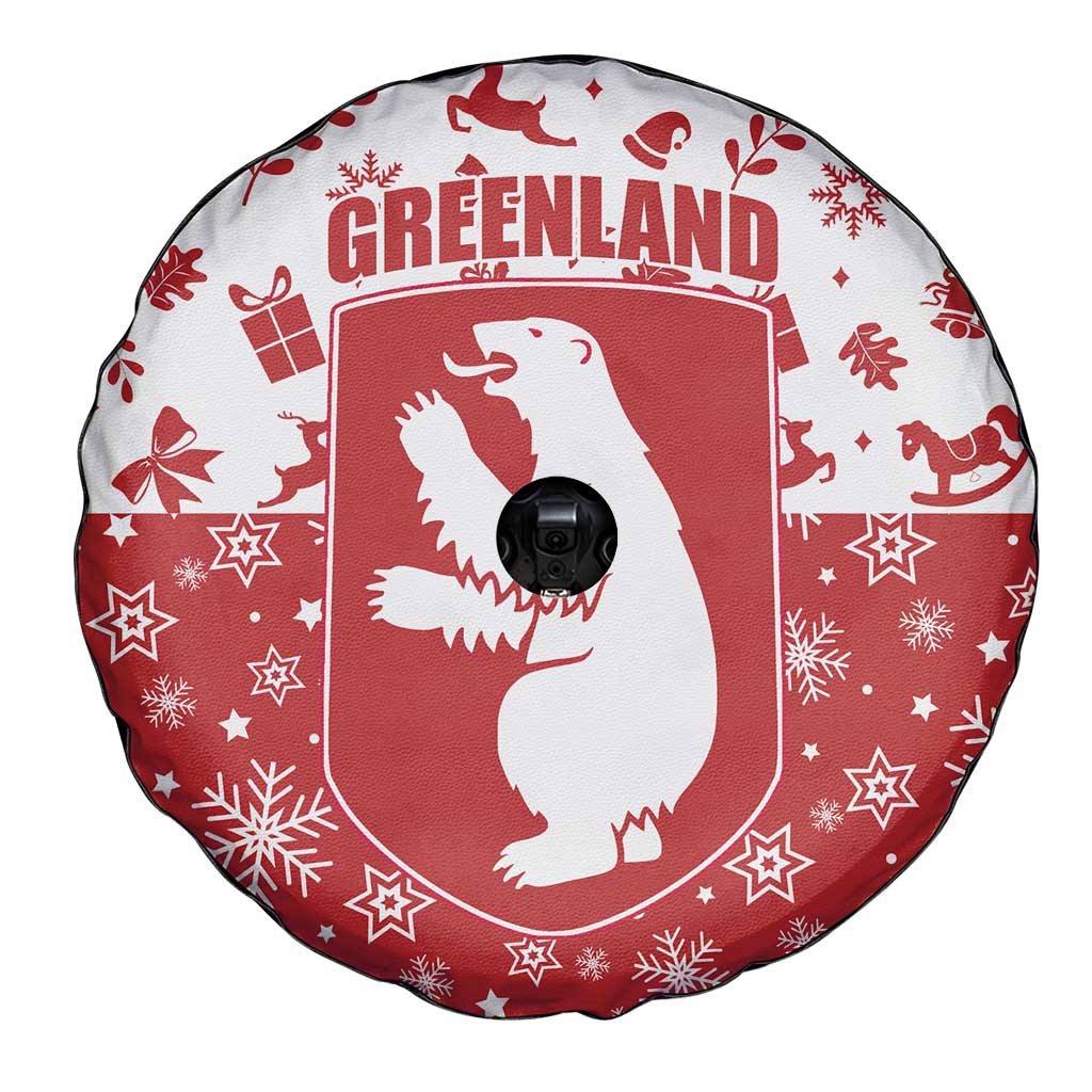 Greenland Christmas Spare Tire Cover Land of Ice Heart of Fire - Wonder Print Shop