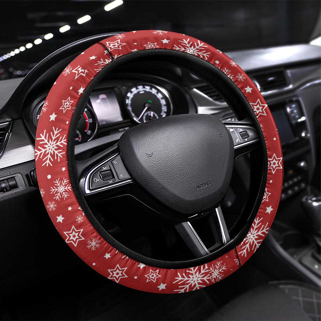 Greenland Christmas Steering Wheel Cover Land of Ice Heart of Fire - Wonder Print Shop