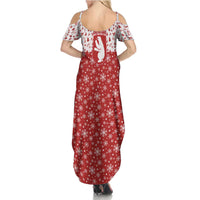 Greenland Christmas Summer Maxi Dress Land of Ice Heart of Fire - Wonder Print Shop