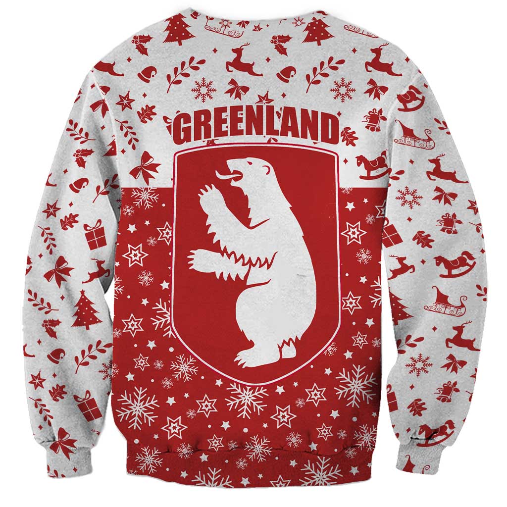 Greenland Christmas Sweatshirt Land of Ice Heart of Fire - Wonder Print Shop