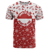 Greenland Christmas T Shirt Land of Ice Heart of Fire - Wonder Print Shop