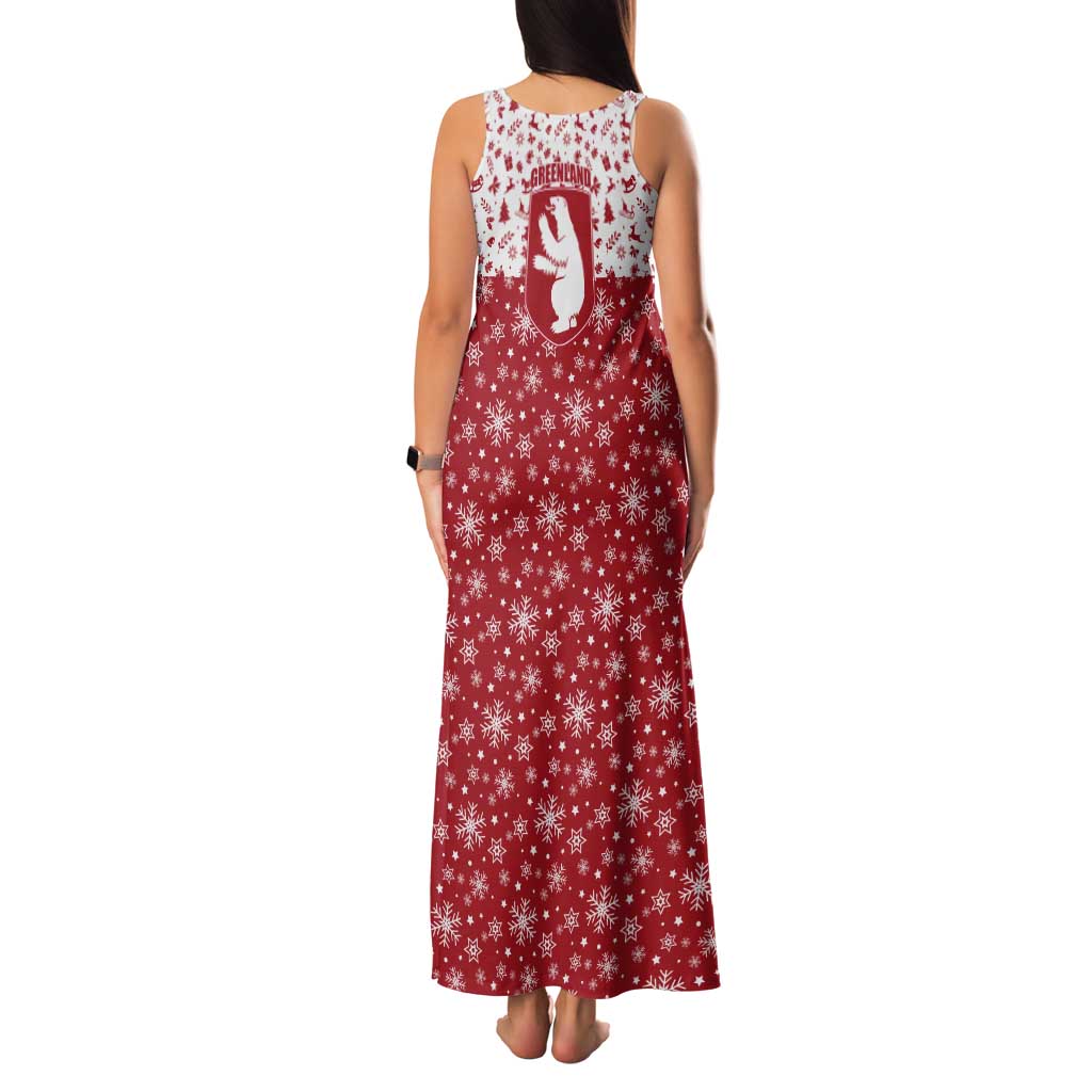 Greenland Christmas Tank Maxi Dress Land of Ice Heart of Fire - Wonder Print Shop