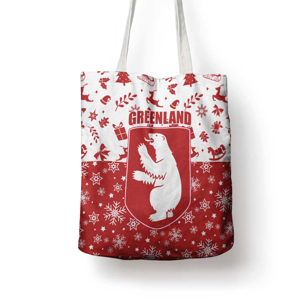Greenland Christmas Tote Bag Land of Ice Heart of Fire - Wonder Print Shop