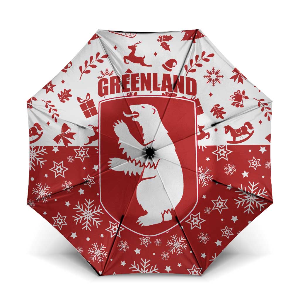 Greenland Christmas Umbrella Land of Ice Heart of Fire - Wonder Print Shop