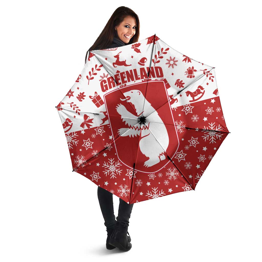 Greenland Christmas Umbrella Land of Ice Heart of Fire - Wonder Print Shop