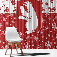 Greenland Christmas Window Curtain Land of Ice Heart of Fire - Wonder Print Shop