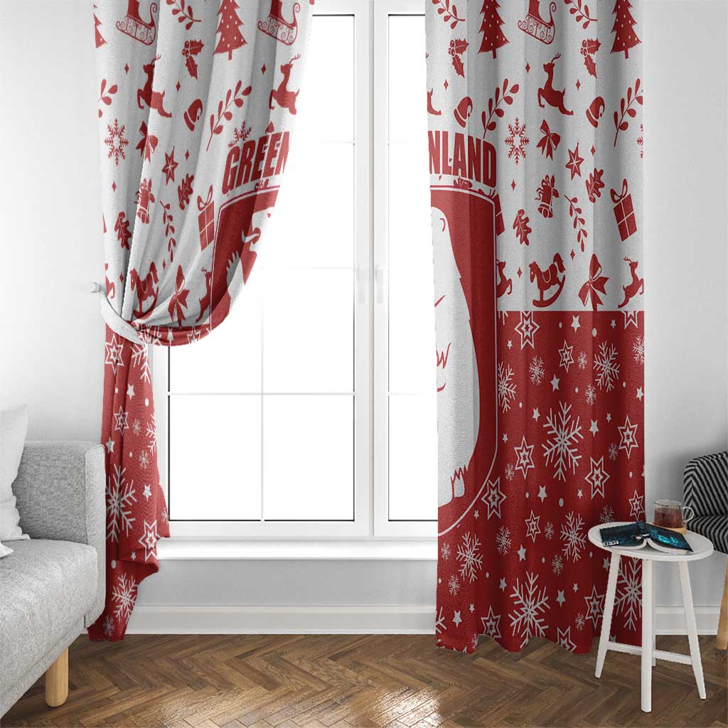 Greenland Christmas Window Curtain Land of Ice Heart of Fire - Wonder Print Shop