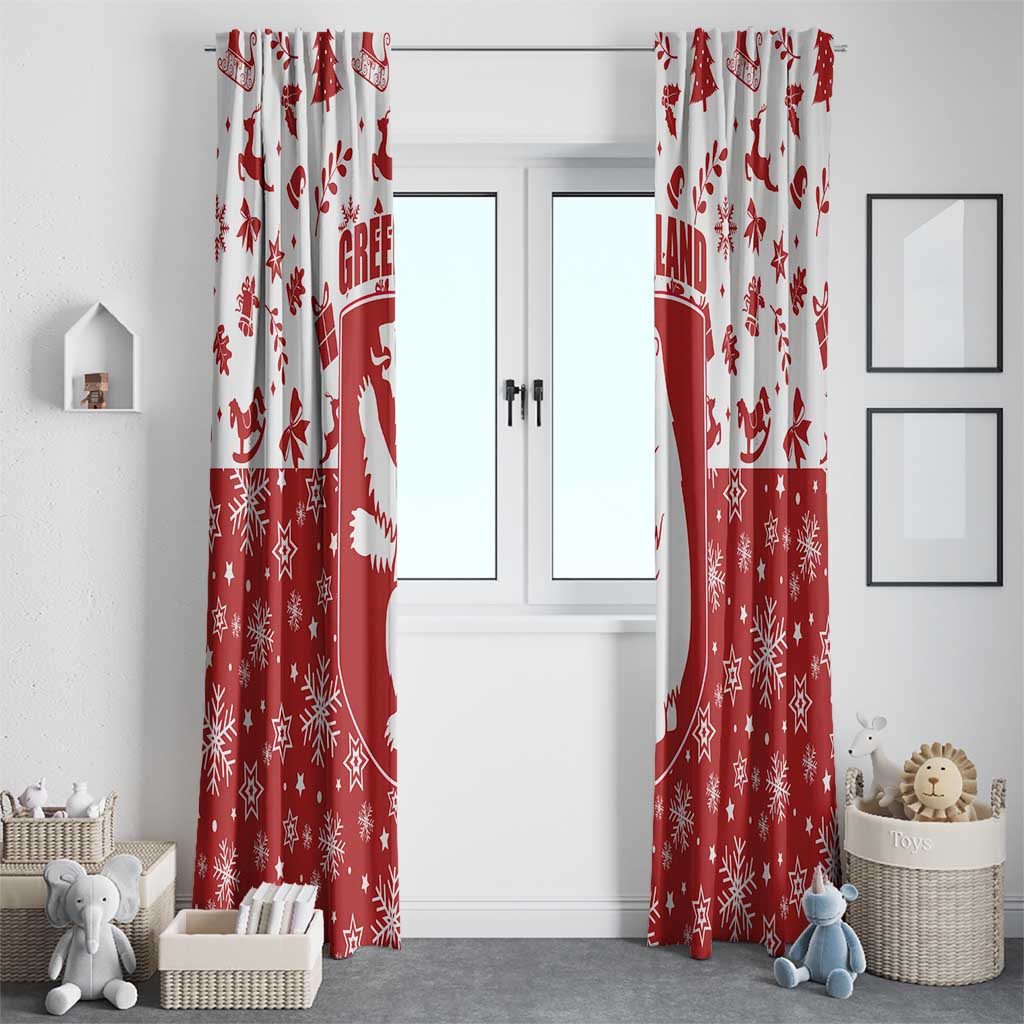 Greenland Christmas Window Curtain Land of Ice Heart of Fire - Wonder Print Shop