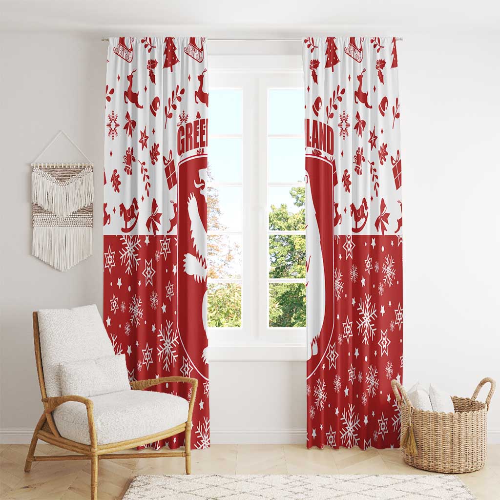 Greenland Christmas Window Curtain Land of Ice Heart of Fire - Wonder Print Shop