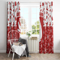 Greenland Christmas Window Curtain Land of Ice Heart of Fire - Wonder Print Shop