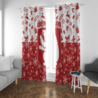 Greenland Christmas Window Curtain Land of Ice Heart of Fire - Wonder Print Shop