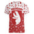 Greenland Christmas Women V-Neck T-Shirt Land of Ice Heart of Fire - Wonder Print Shop