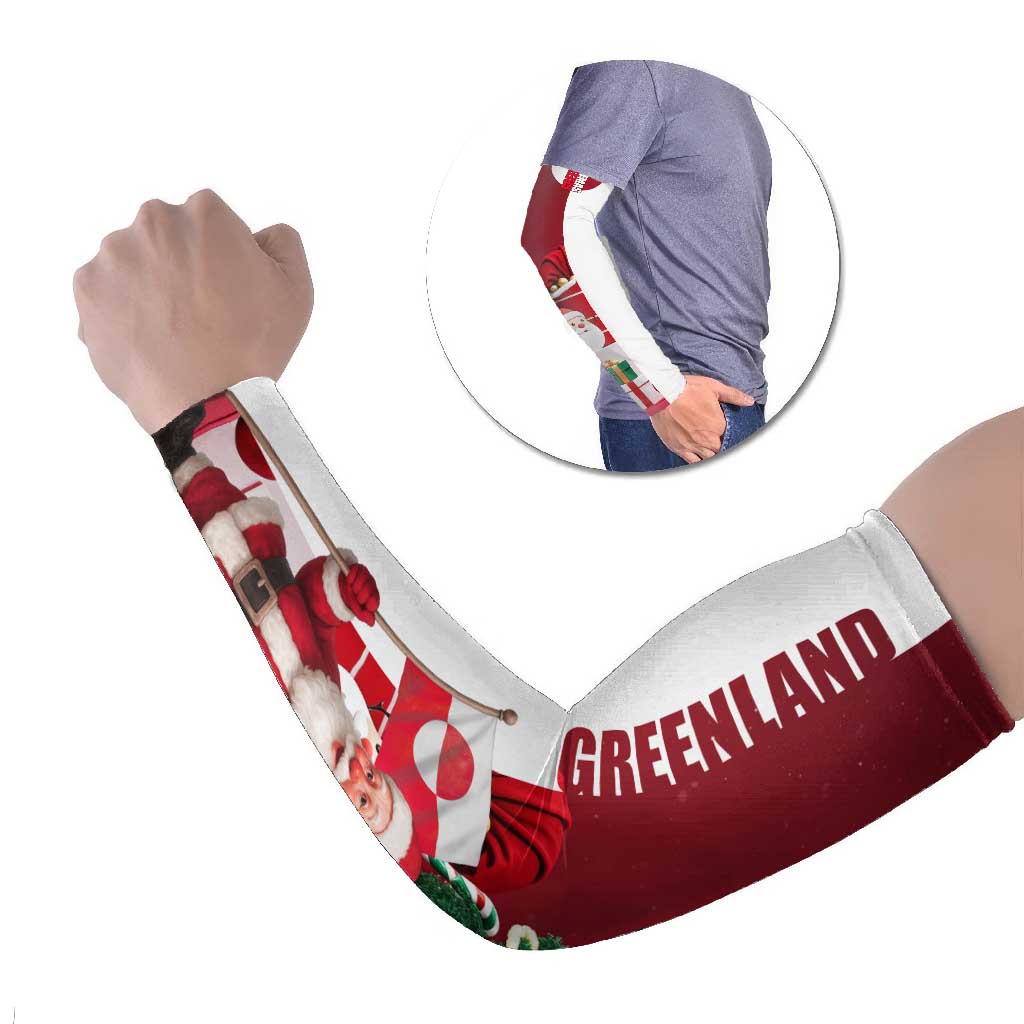 Greenland Santa Christmas Arm Sleeves Nordic Holiday Pride Design - Wonder Print Shop