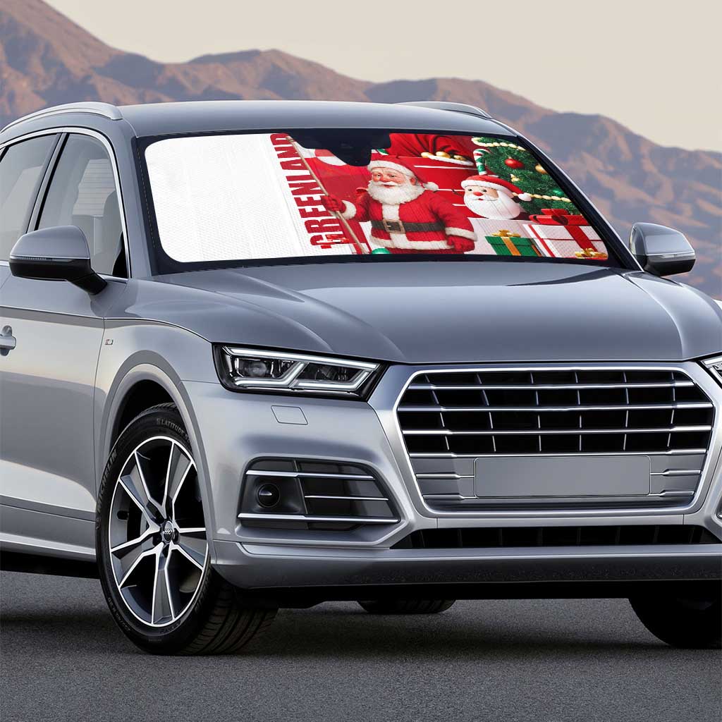 Greenland Santa Christmas Auto Sun Shade Nordic Holiday Pride Design - Wonder Print Shop
