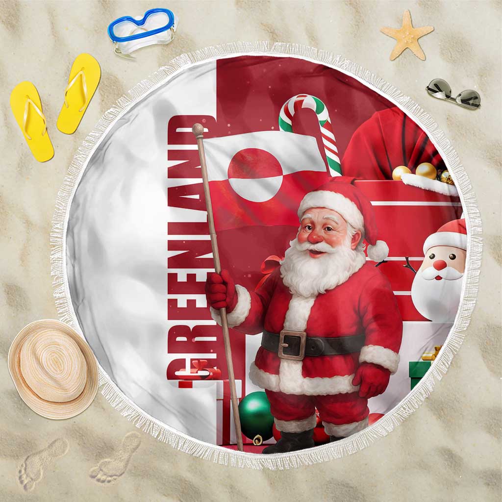 Greenland Santa Christmas Beach Blanket Nordic Holiday Pride Design - Wonder Print Shop