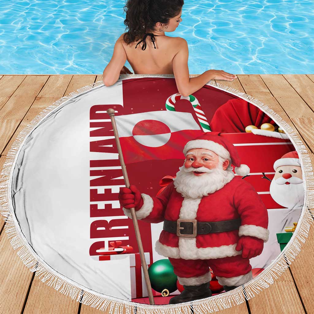 Greenland Santa Christmas Beach Blanket Nordic Holiday Pride Design - Wonder Print Shop