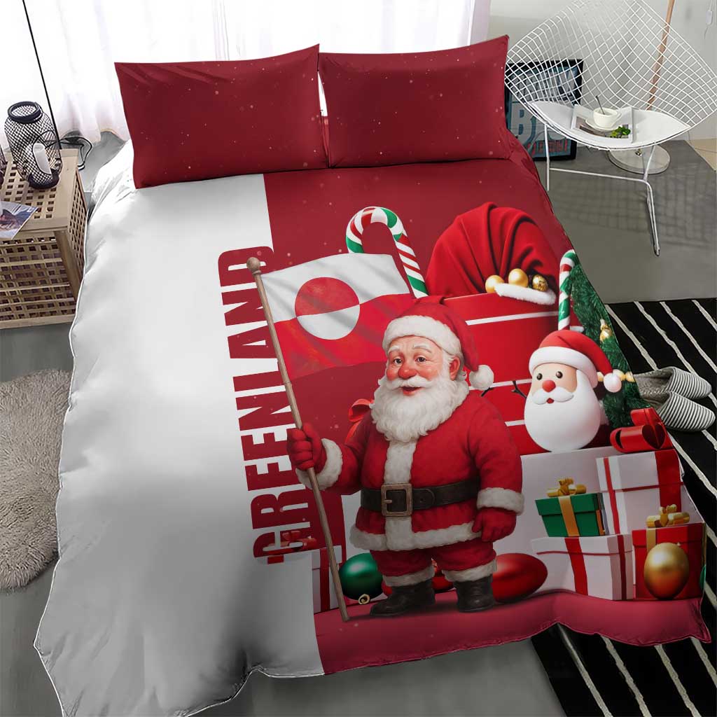 Greenland Santa Christmas Bedding Set Nordic Holiday Pride Design - Wonder Print Shop
