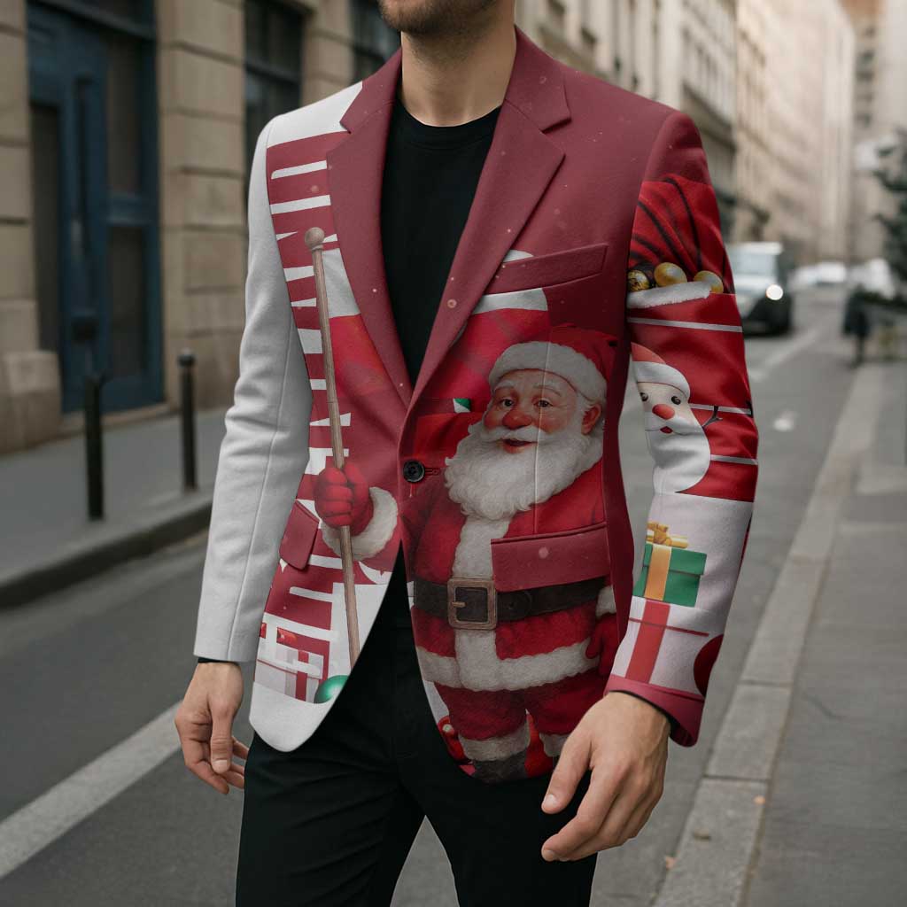 Greenland Santa Christmas Blazer Nordic Holiday Pride Design - Wonder Print Shop