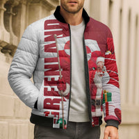 Greenland Santa Christmas Bomber Puffer Jacket Nordic Holiday Pride Design - Wonder Print Shop