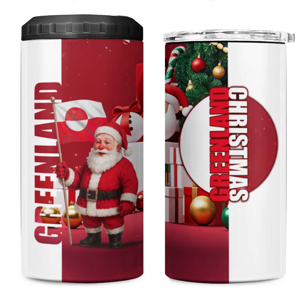 Greenland Santa Christmas 4 in 1 Can Cooler Tumbler Nordic Holiday Pride Design - Wonder Print Shop