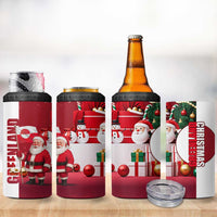 Greenland Santa Christmas 4 in 1 Can Cooler Tumbler Nordic Holiday Pride Design - Wonder Print Shop