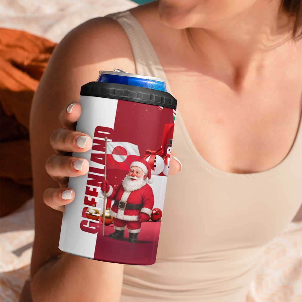 Greenland Santa Christmas 4 in 1 Can Cooler Tumbler Nordic Holiday Pride Design - Wonder Print Shop