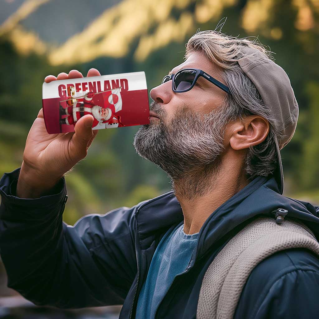 Greenland Santa Christmas 4 in 1 Can Cooler Tumbler Nordic Holiday Pride Design - Wonder Print Shop