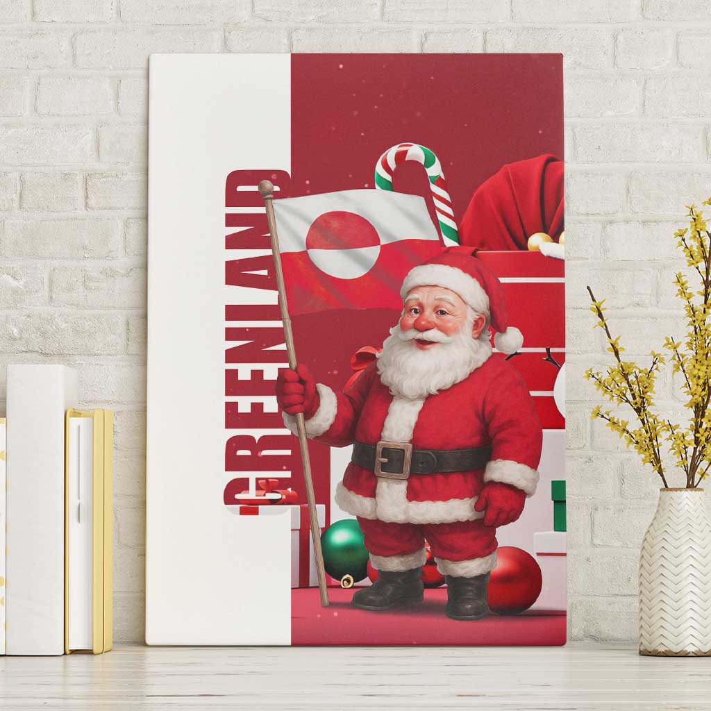 Greenland Santa Christmas Canvas Wall Art Nordic Holiday Pride Design - Wonder Print Shop