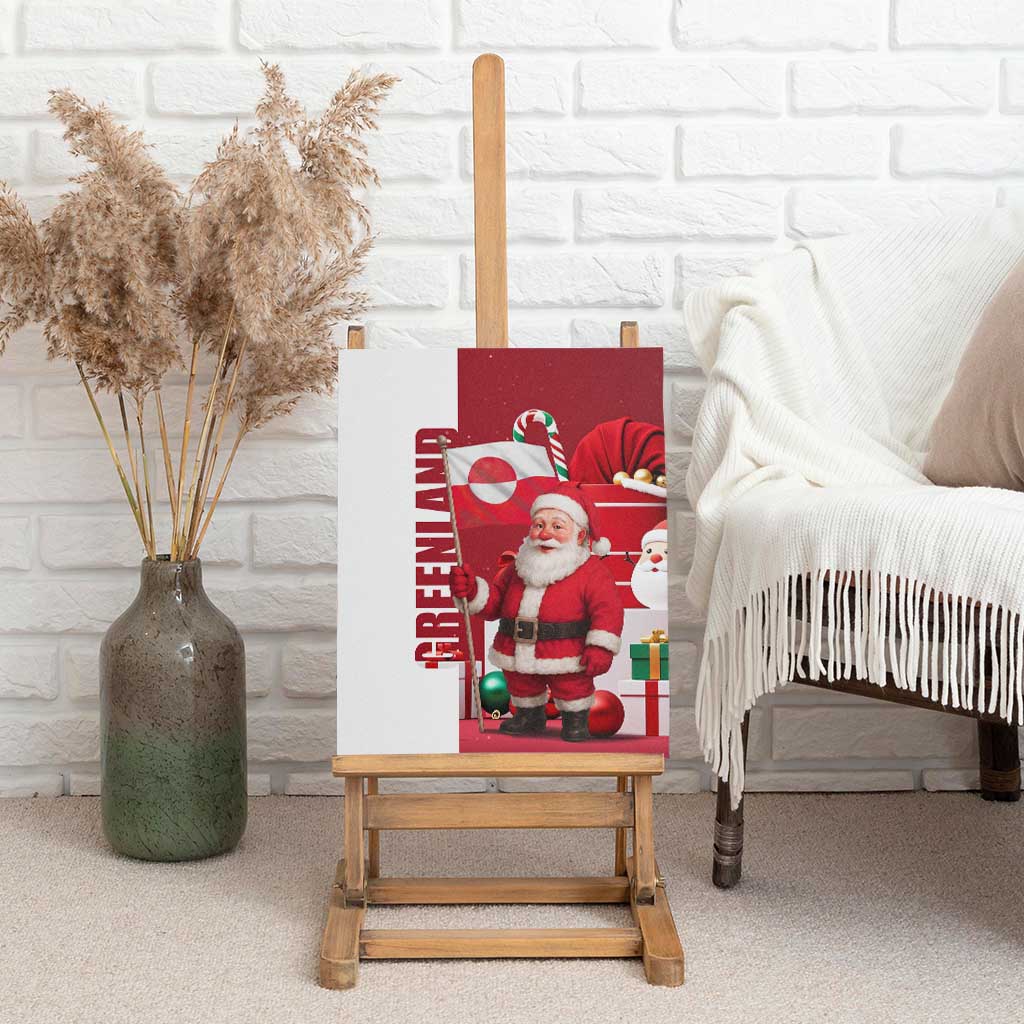 Greenland Santa Christmas Canvas Wall Art Nordic Holiday Pride Design - Wonder Print Shop