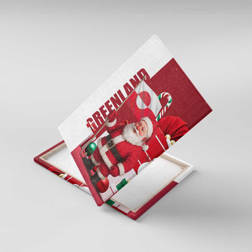 Greenland Santa Christmas Canvas Wall Art Nordic Holiday Pride Design - Wonder Print Shop