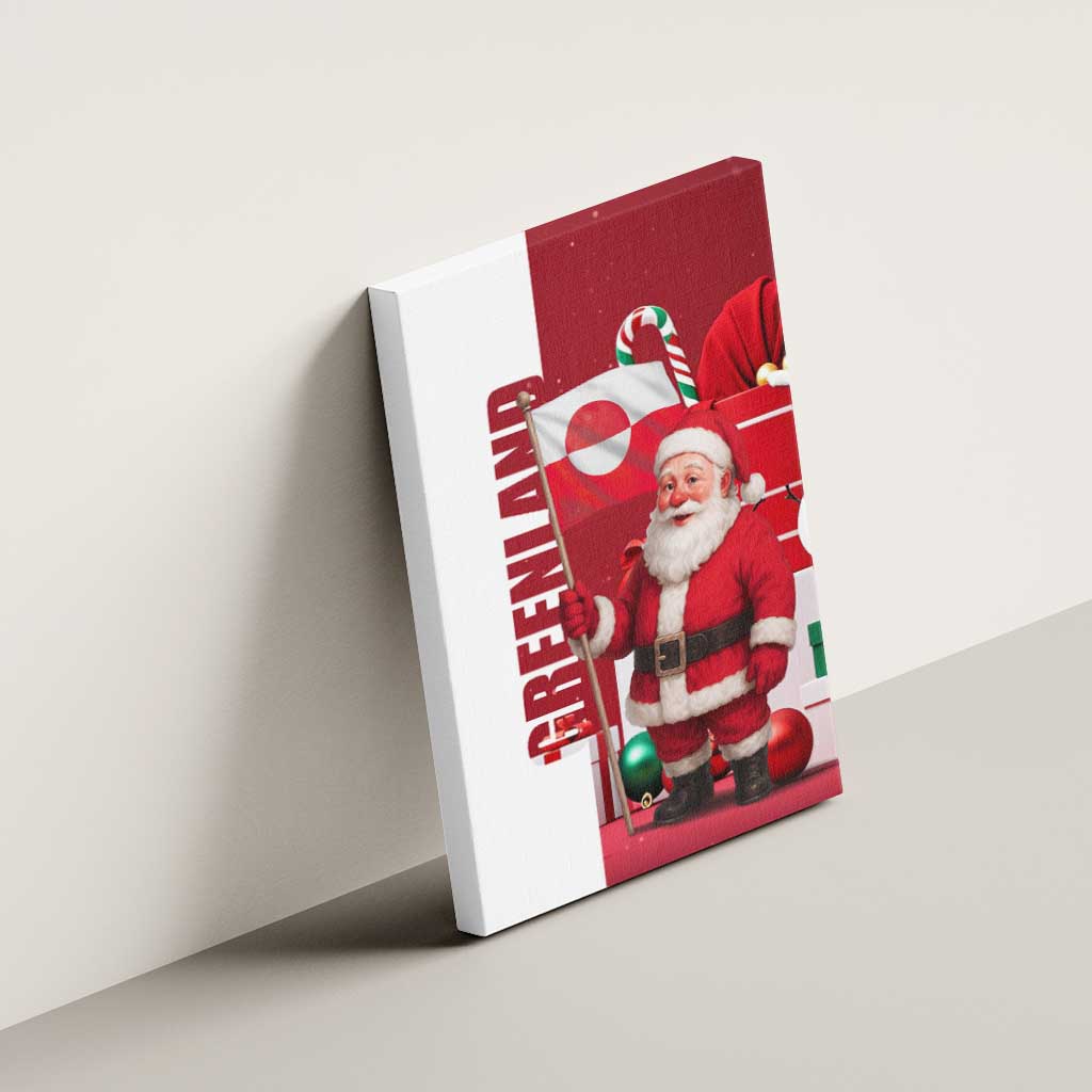 Greenland Santa Christmas Canvas Wall Art Nordic Holiday Pride Design - Wonder Print Shop