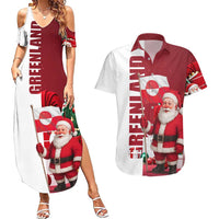 Greenland Santa Christmas Couples Matching Summer Maxi Dress and Hawaiian Shirt Nordic Holiday Pride Design - Wonder Print Shop