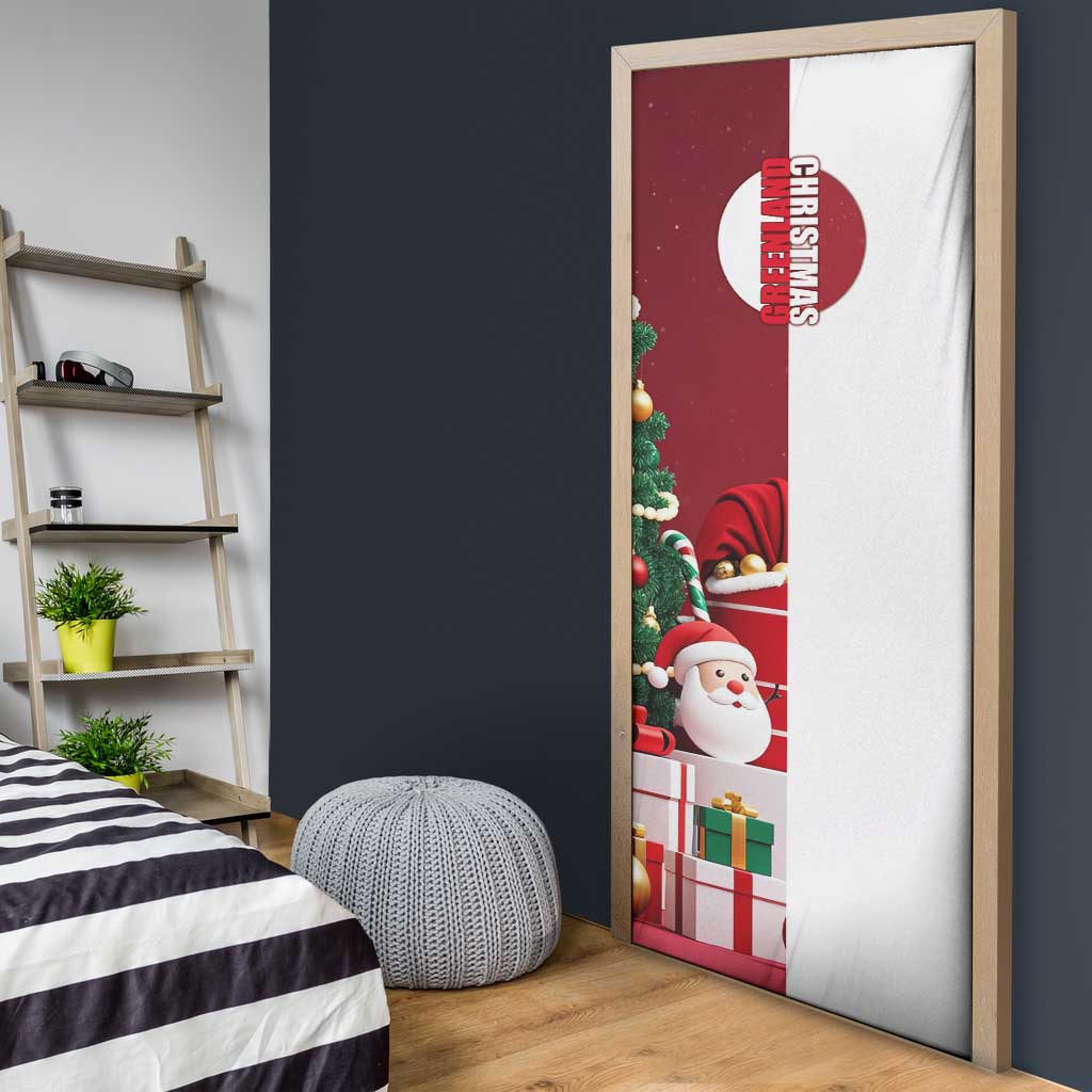 Greenland Santa Christmas Door Cover Nordic Holiday Pride Design - Wonder Print Shop