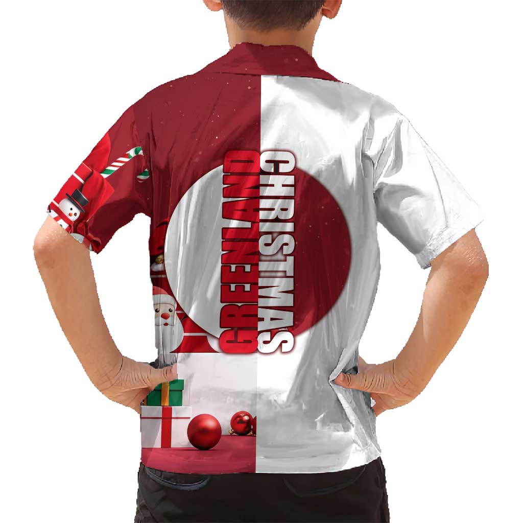 Greenland Santa Christmas Family Matching Long Sleeve Bodycon Dress and Hawaiian Shirt Nordic Holiday Pride Design - Wonder Print Shop