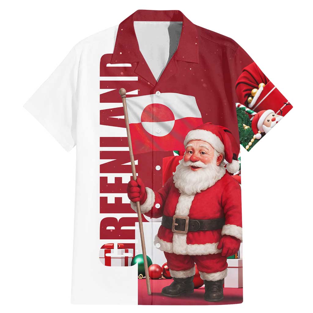 Greenland Santa Christmas Family Matching Mermaid Dress and Hawaiian Shirt Nordic Holiday Pride Design - Wonder Print Shop